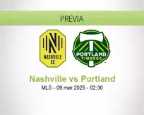 Pronóstico Nashville Portland (08 marzo 2025)