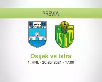 Pronóstico Osijek Istra (20 abril 2024)