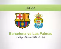 Pronóstico Barcelona Las Palmas (30 marzo 2024)