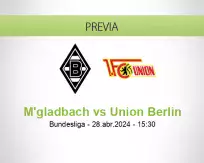 Pronóstico M'gladbach Union Berlin (28 abril 2024)