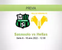 Pronóstico Sassuolo Hellas (16 enero 2022)
