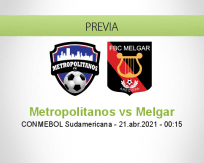 Pronóstico Metropolitanos Melgar (20 abril 2021)