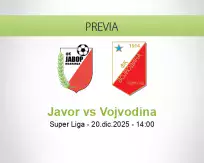Pronóstico Javor Vojvodina (20 diciembre 2025)