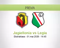 Pronóstico Jagiellonia Legia (01 marzo 2026)