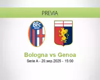Pronóstico Bologna Genoa (20 septiembre 2025)