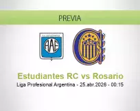 Pronóstico Estudiantes RC Rosario (24 abril 2026)