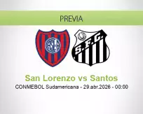 San Lorenzo vs Santos