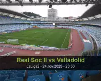 Pronóstico Real Soc II Valladolid (24 noviembre 2025)