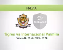 Pronóstico Tigres Internacional Palmira (24 abril 2026)