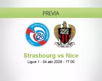 Pronóstico Strasbourg Nice (04 abril 2026)