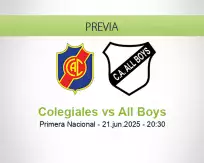 Pronóstico Colegiales All Boys (21 junio 2025)