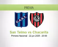 Pronóstico San Telmo Chacarita (22 junio 2025)