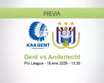 Pronóstico Gent Anderlecht (18 enero 2026)