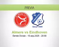 Pronóstico Almere Eindhoven (15 septiembre 2025)