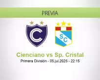 Pronóstico Cienciano Sp. Cristal (05 julio 2025)