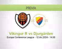 Pronóstico Víkingur R Djurgården (12 diciembre 2024)