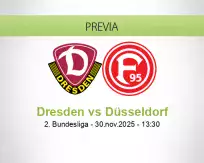 Pronóstico Dresden Düsseldorf (30 noviembre 2025)