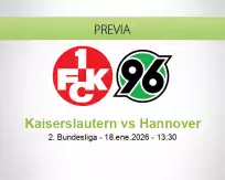 Pronóstico Kaiserslautern Hannover (18 enero 2026)