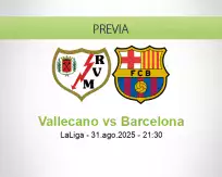 Pronóstico Vallecano Barcelona (31 agosto 2025)