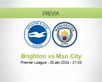 Pronóstico Brighton Man City (25 abril 2024)