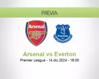 Pronóstico Arsenal Everton (14 diciembre 2024)