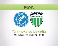 Pronóstico Tammeka Levadia (28 abril 2024)
