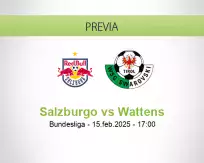 Pronóstico Salzburgo Wattens (15 febrero 2025)