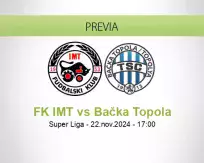 Pronóstico FK IMT Bačka Topola (22 noviembre 2024)