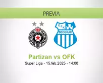 Pronóstico Partizan OFK (15 febrero 2025)