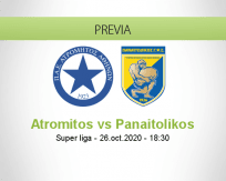 Pronóstico Atromitos Panaitolikos (26 octubre 2020)