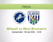 Pronóstico Millwall West Bromwich (29 marzo 2024)
