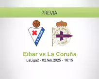 Pronóstico Eibar La Coruña (02 febrero 2025)