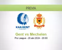 Pronóstico Gent Mechelen (20 abril 2024)