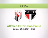 Pronóstico Atlético GO São Paulo (21 abril 2024)