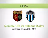 Pronóstico Nõmme Utd Tallinna Kalev (20 abril 2024)