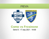 Pronóstico Como Frosinone (17 septiembre 2021)