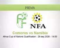 Pronóstico Comoros Namibia (29 septiembre 2026)