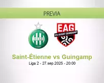 Pronóstico Saint-Étienne Guingamp (27 septiembre 2025)