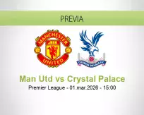 Pronóstico Man Utd Crystal Palace (01 marzo 2026)