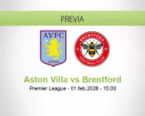 Pronóstico Aston Villa Brentford (01 febrero 2026)