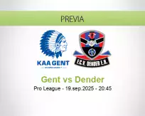 Pronóstico Gent Dender (19 septiembre 2025)