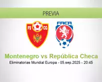 Pronóstico Montenegro República Checa (05 septiembre 2025)