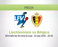 Pronóstico Liechtenstein Bélgica (04 septiembre 2025)