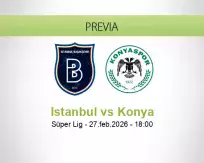 Pronóstico Istanbul Konya (27 febrero 2026)