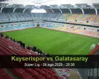 Pronóstico Kayserispor Galatasaray (24 agosto 2025)