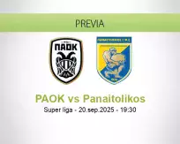 Pronóstico PAOK Panaitolikos (20 septiembre 2025)