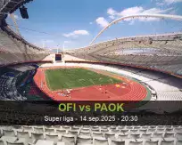 Pronóstico OFI PAOK (14 septiembre 2025)