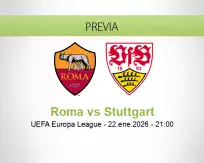 Pronóstico Roma Stuttgart (22 enero 2026)