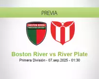 Pronóstico Boston River River Plate (06 septiembre 2025)