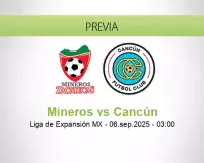 Pronóstico Mineros Cancún (05 septiembre 2025)